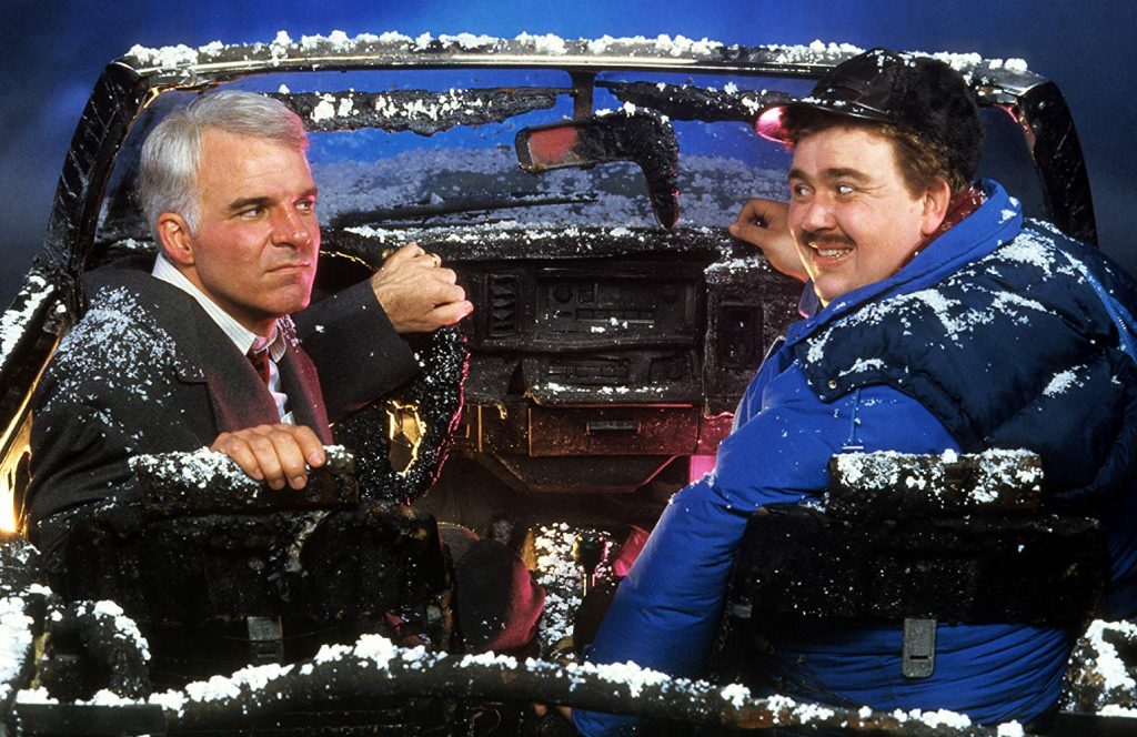 Steve Martin and John Candy in Planes, Trains & Automobiles (1987).